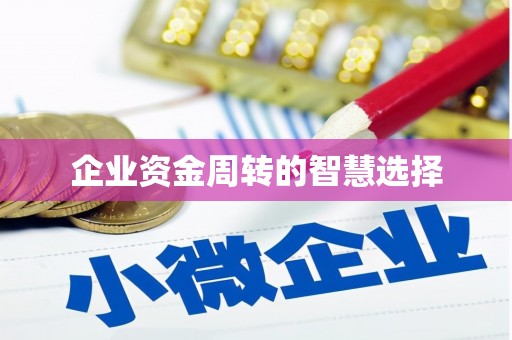 休宁企业资金周转的智慧选择