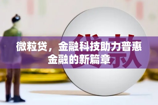 休宁微粒贷，金融科技助力普惠金融的新篇章