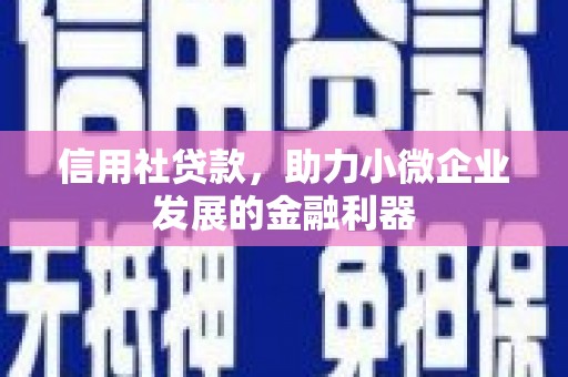 休宁信用社贷款，助力小微企业发展的金融利器