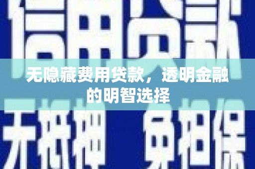 休宁无隐藏费用贷款，透明金融的明智选择
