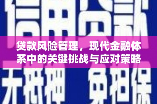 休宁贷款风险管理，现代金融体系中的关键挑战与应对策略