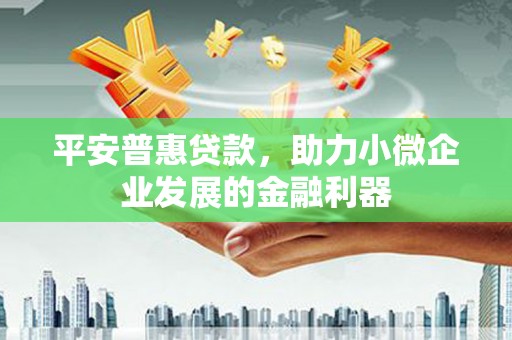 休宁平安普惠贷款，助力小微企业发展的金融利器
