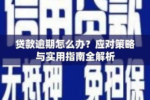 休宁贷款逾期怎么办？应对策略与实用指南全解析