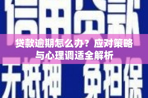 休宁贷款逾期怎么办？应对策略与心理调适全解析