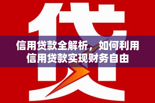 休宁信用贷款全解析，如何利用信用贷款实现财务自由