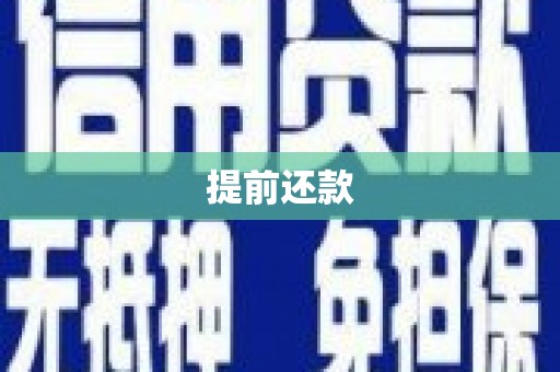 休宁提前还款